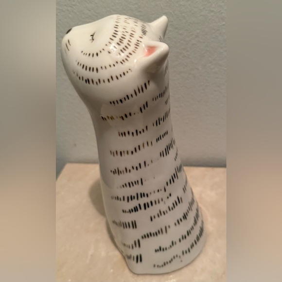 Other - Black & White stripped cat night light. 10” H battery operated.